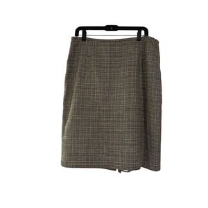 Liz Claiborne Suits Brown Textured Basketweave Pencil Skirt Size 14 Professional